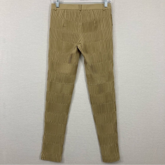 JNBY Camel/Tan Wool Blend Textured Slim Pants size Small - Picture 9 of 10